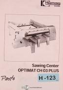 Homag-Homag CH-3 Plus, CH3/32/32, Saw Center Operations Programming and Parts Manual-Ch-3-CH3/32/32-Optimat-01